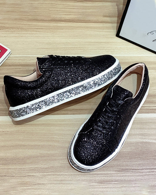 Damen Sneakers Glamourös Plateau Stil 2