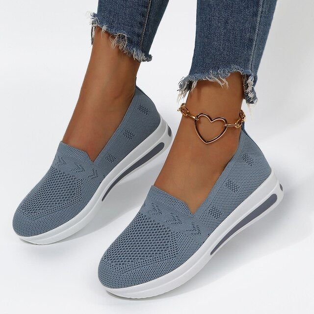 Damen Sneakers Komfortabel Orthopädisch mit Breiter Zehenbox 2
