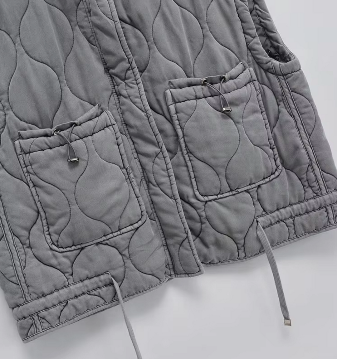 Damen Steppweste mit Stehkragen für Übergangszeiten, Ärmellos und Praktische Taschen 6