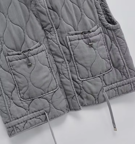 Damen Steppweste mit Stehkragen für Übergangszeiten, Ärmellos und Praktische Taschen 6