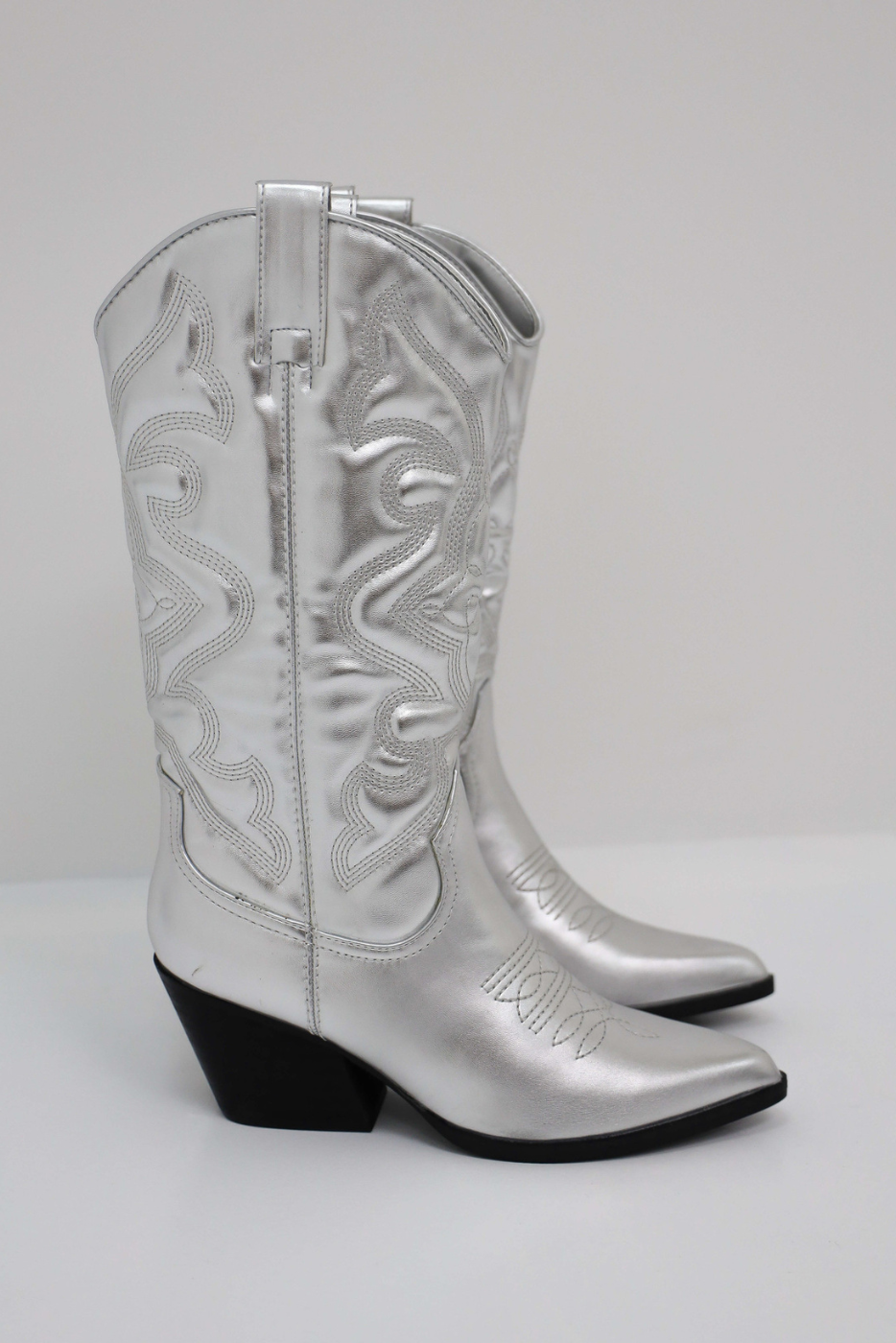 Damen Stiefel Cowboy Stil Hochwertiges Leder 5