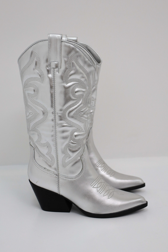 Damen Stiefel Cowboy Stil Hochwertiges Leder 5
