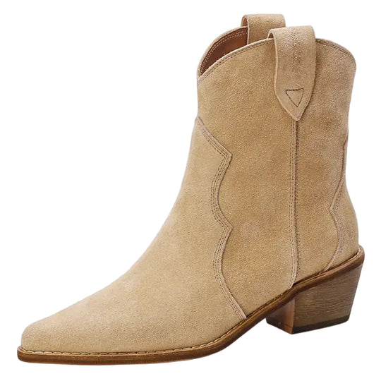 Damen Stiefel Cowboylaarzen Suède Western Stil mit 5 cm Absatzhöhe 0