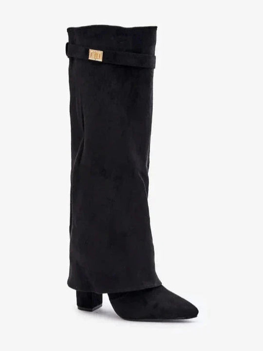 Damen Stiefel mit Block-Heel Schmeichelnde Silhouette für Herbst und Winter 1