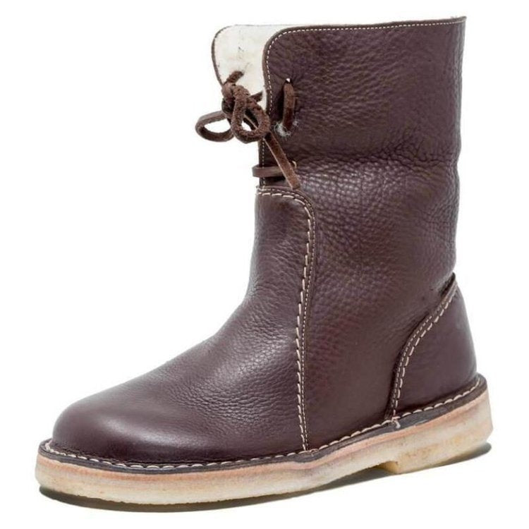 Damen Stiefel mit Wollfutter und vielseitigem Kragen 3