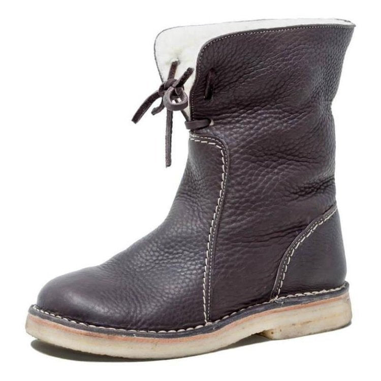 Damen Stiefel mit Wollfutter und vielseitigem Kragen 7