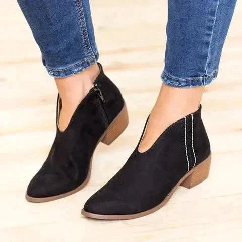 Damen Stiefeletten mit Reißverschluss 2