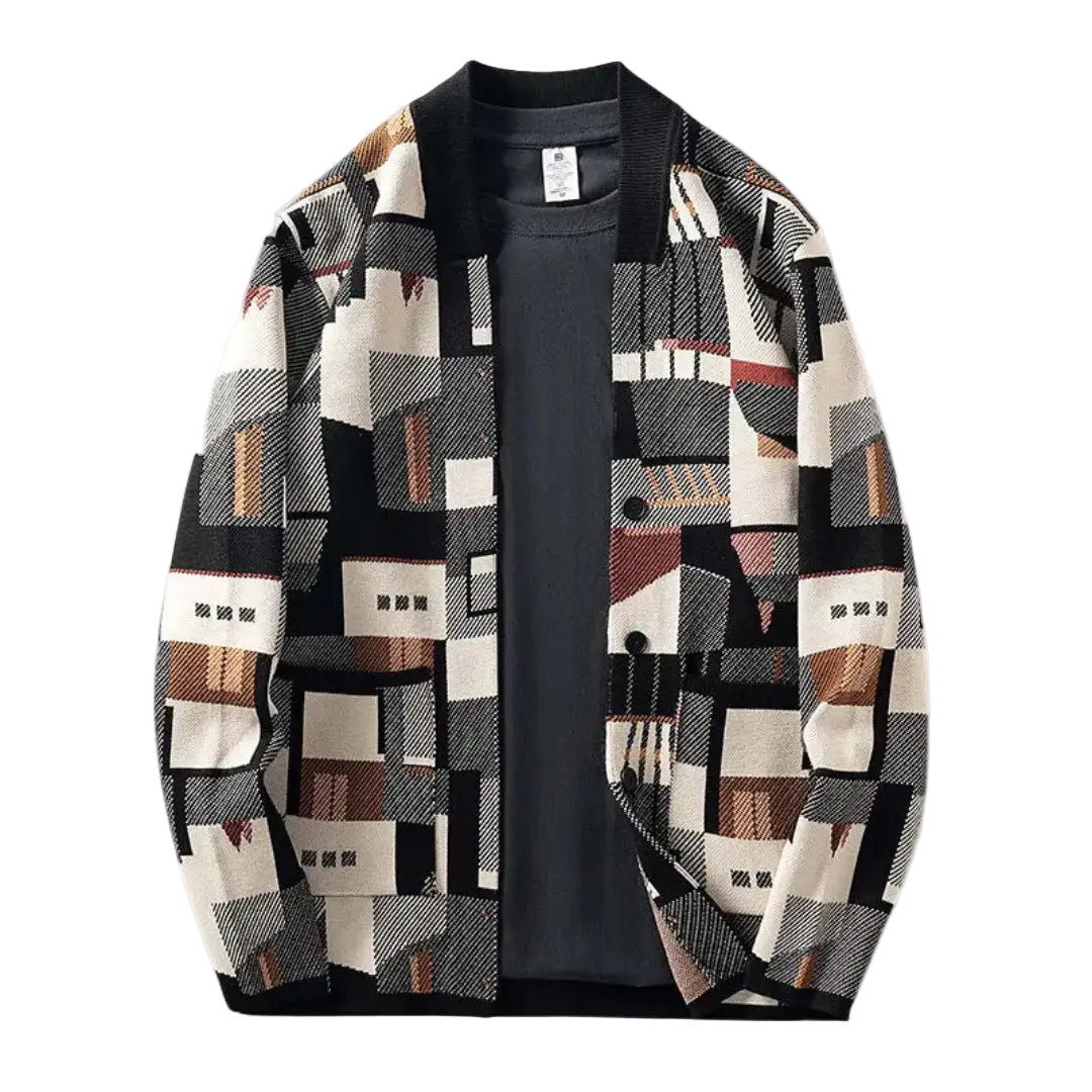 Damen Strickjacke mit abstraktem Muster 0