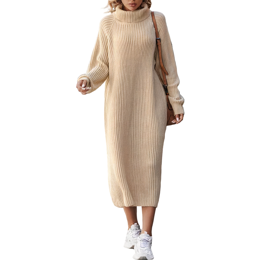 Damen Strickkleid mit langen Ärmeln 0