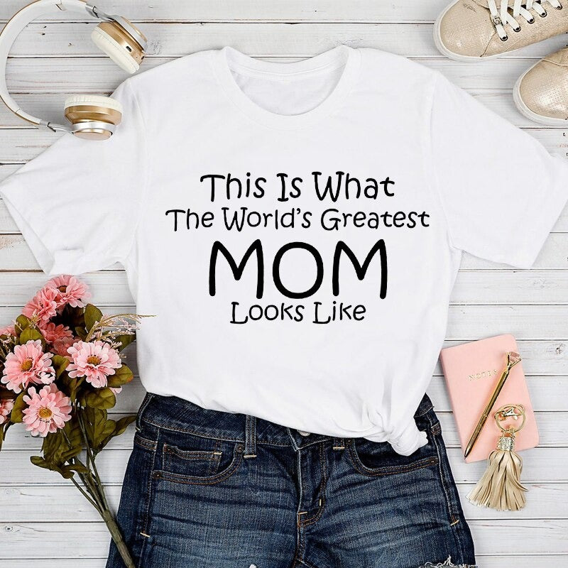 Damen T-Shirt Mom Life Trendy Modernes Oberteil für Frauen 3