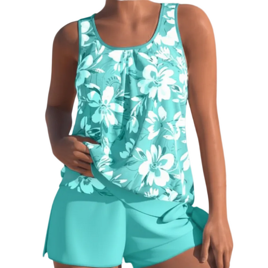 Damen Tankini-Set mit Blumenmuster 0