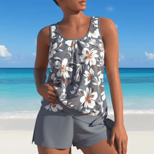 Damen Tankini-Set mit Blumenmuster 4