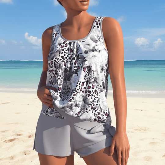 Damen Tankini-Set mit Blumenmuster 5