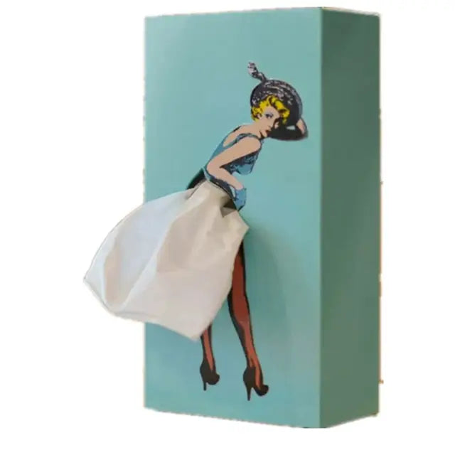Damen Taschentuchbox Retro-Stil Kompakt 1