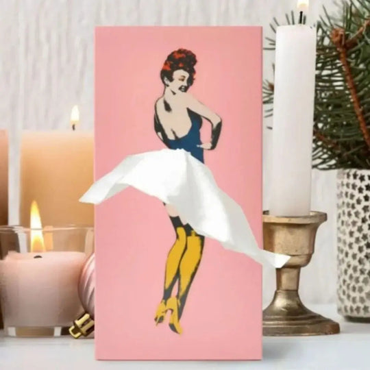 Damen Taschentuchbox Retro-Stil Kompakt 3