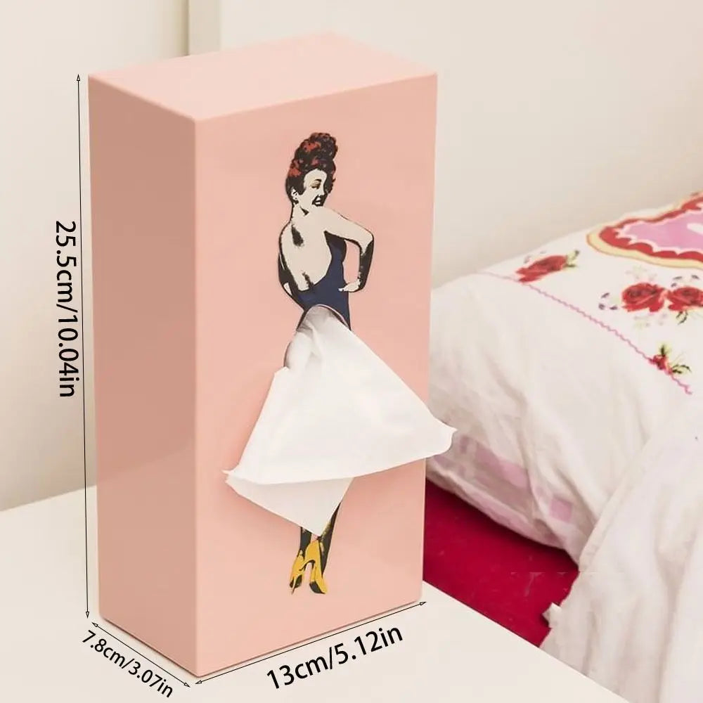 Damen Taschentuchbox Retro-Stil Kompakt 5