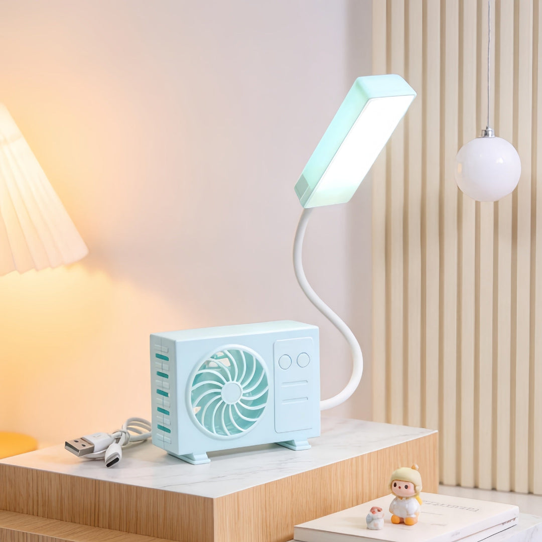 Damen Tischleuchte mit USB-Ventilator 0