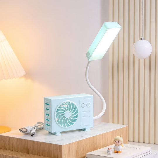 Damen Tischleuchte mit USB-Ventilator 0