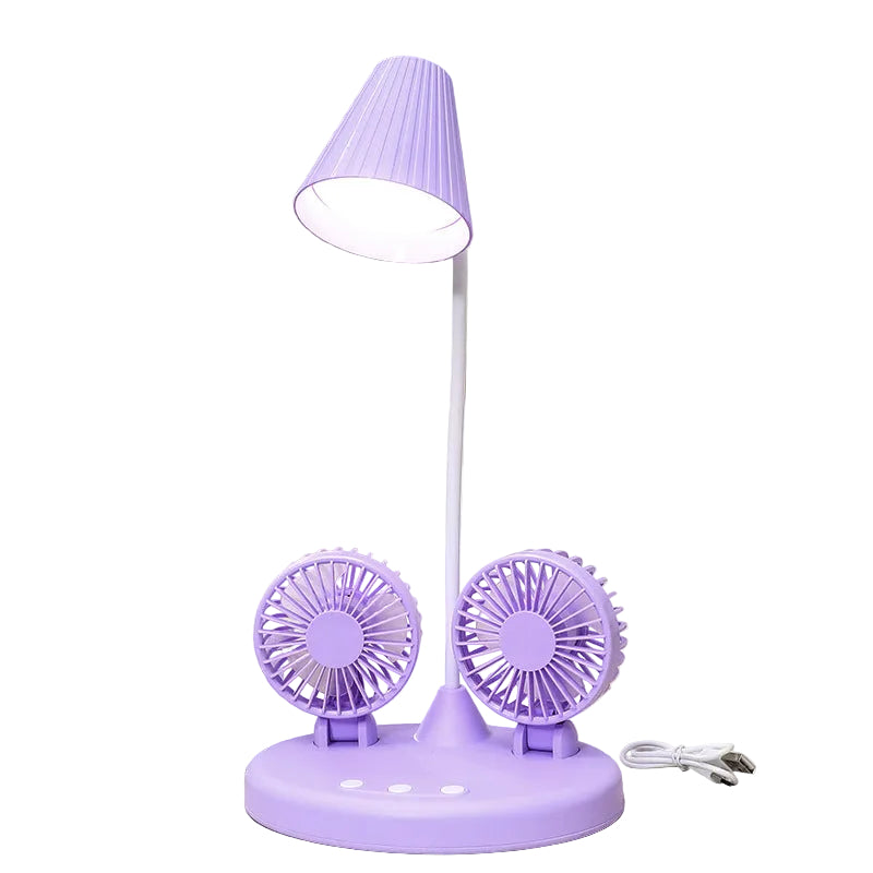 Damen Tischventilator mit LED-Beleuchtung und verstellbarem Neigungswinkel 0
