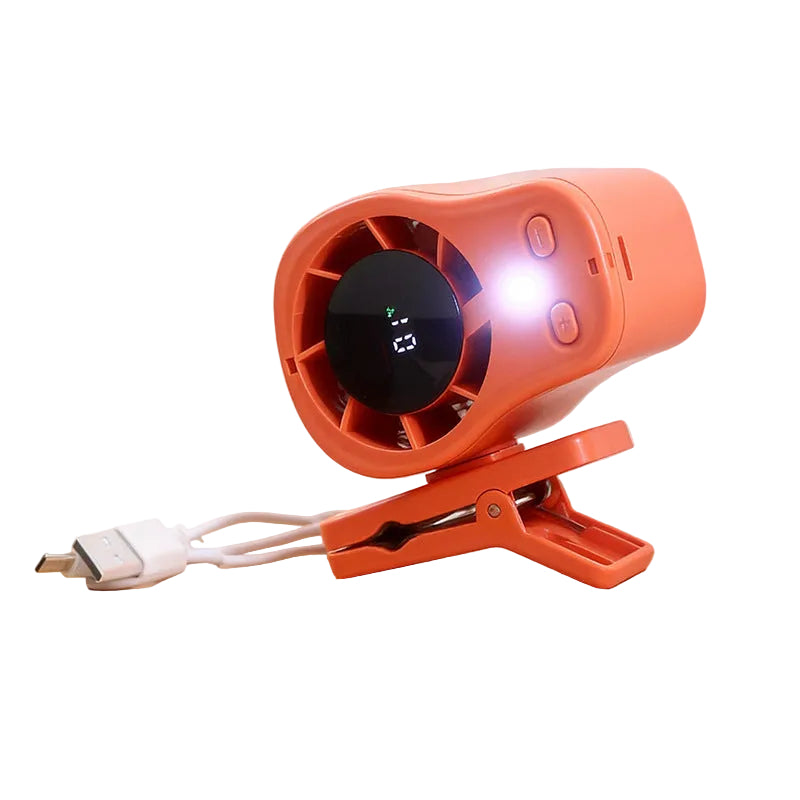Damen Tragbarer Clip-Ventilator mit LED-Anzeige 0