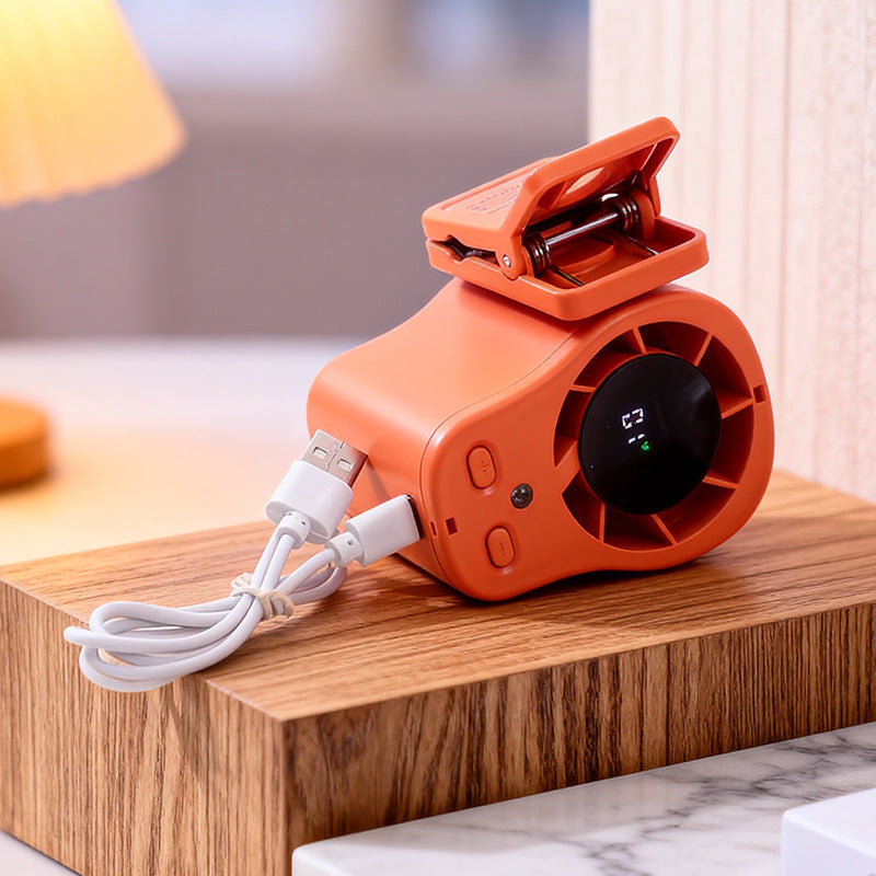 Damen Tragbarer Clip-Ventilator mit LED-Anzeige 1
