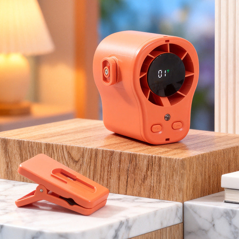 Damen Tragbarer Clip-Ventilator mit LED-Anzeige 2