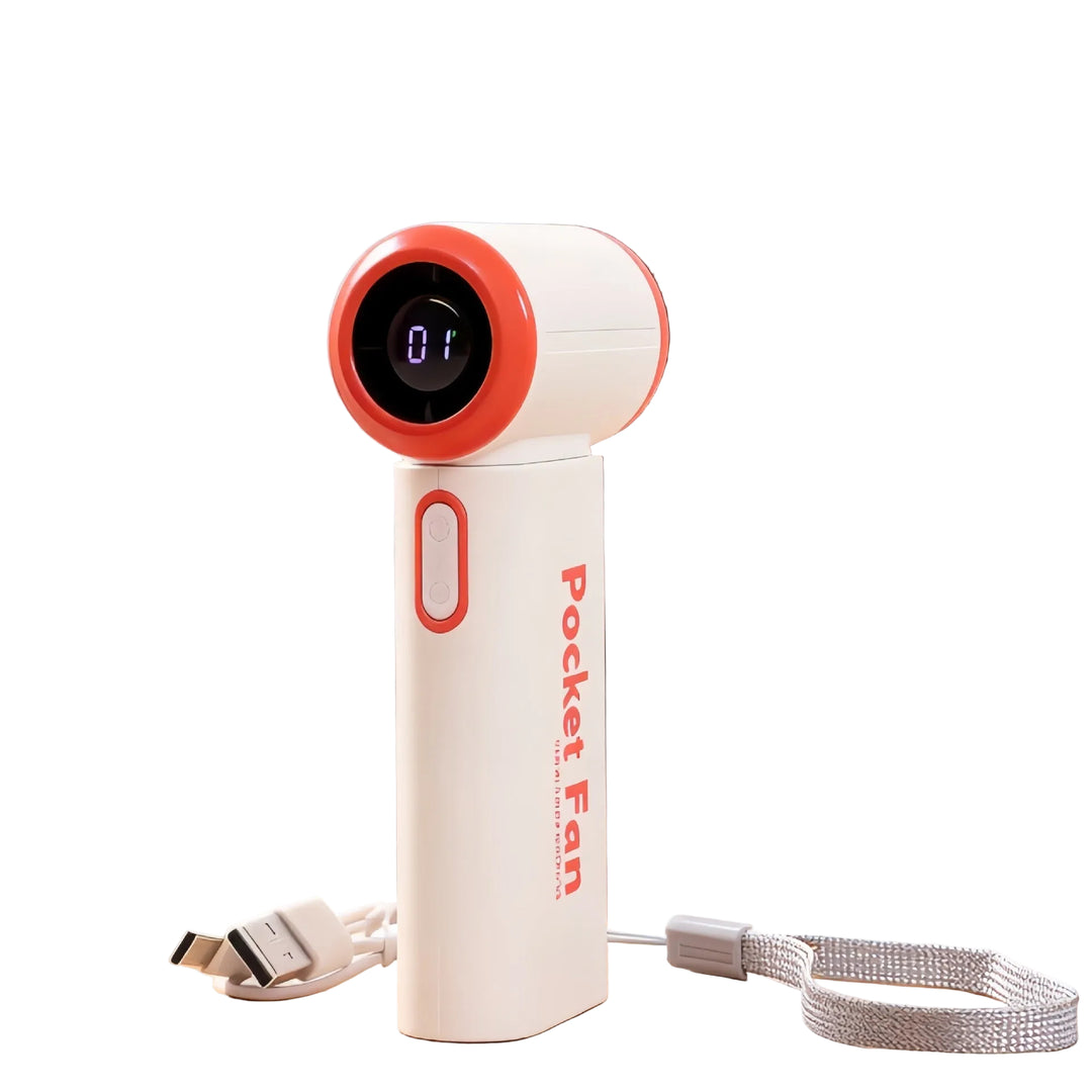 Damen Tragbarer Mini-Ventilator mit LCD-Display 0