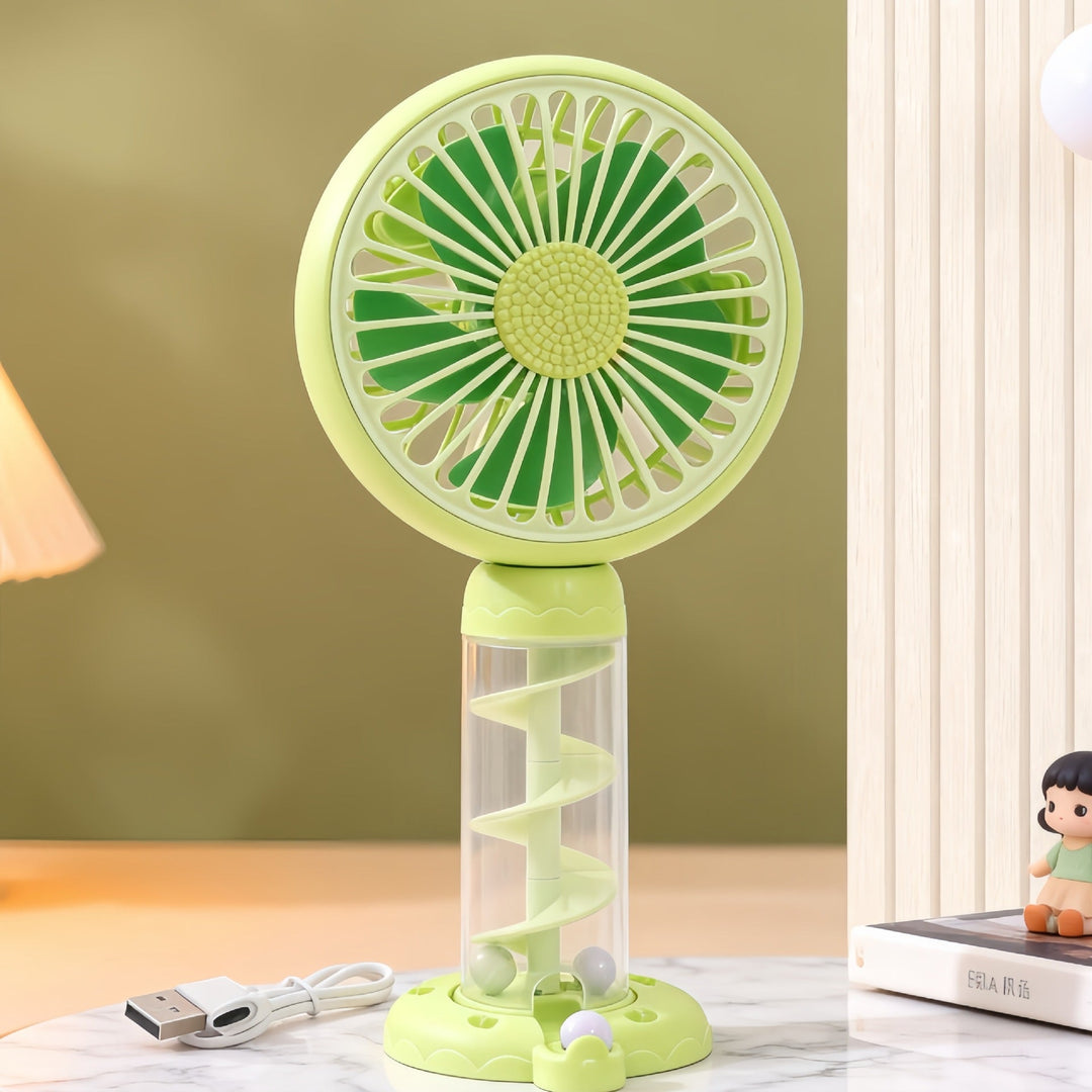 Damen Tragbarer Mini-Ventilator mit Spiraldesign 0