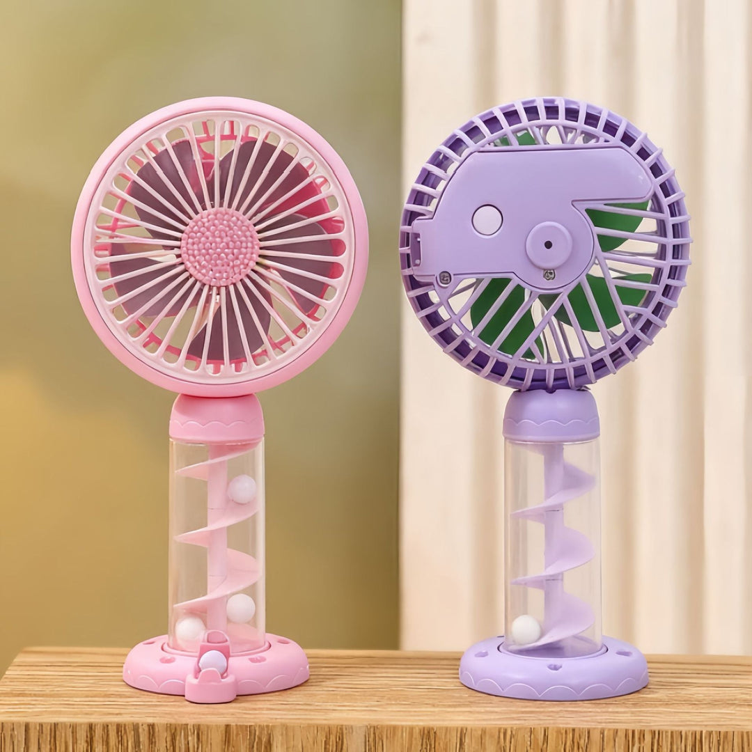 Damen Tragbarer Mini-Ventilator mit Spiraldesign 1