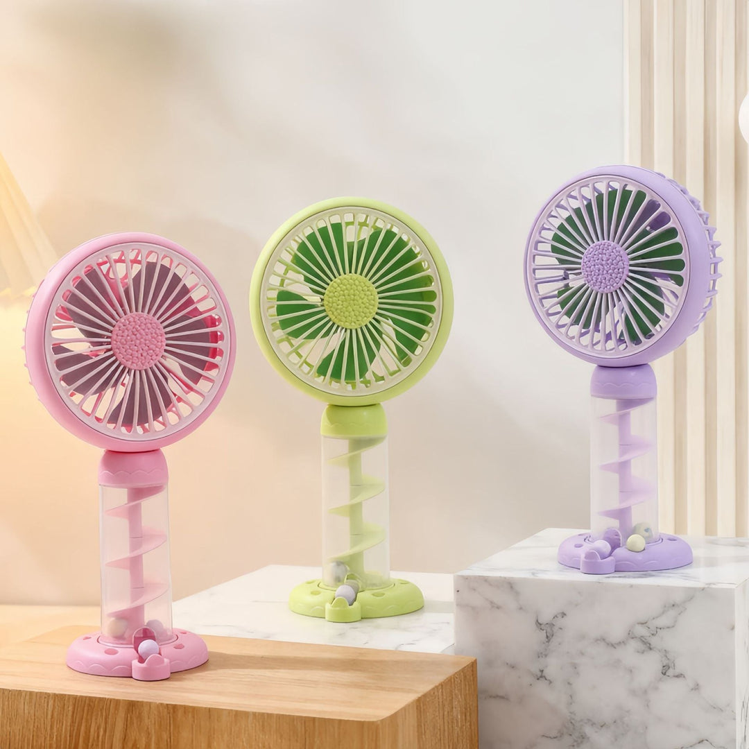 Damen Tragbarer Mini-Ventilator mit Spiraldesign 4