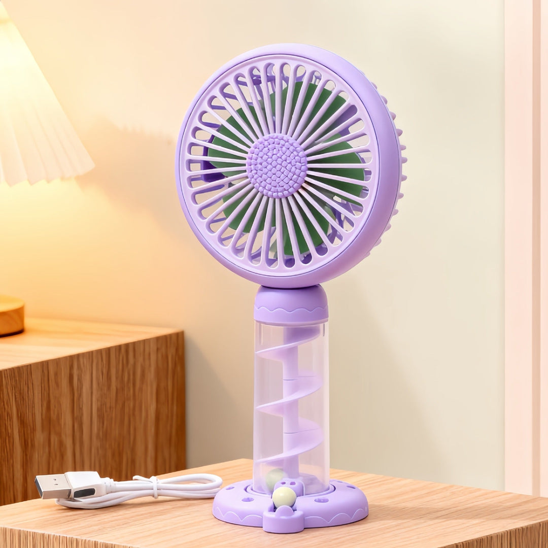 Damen Tragbarer Mini-Ventilator mit Spiraldesign 6