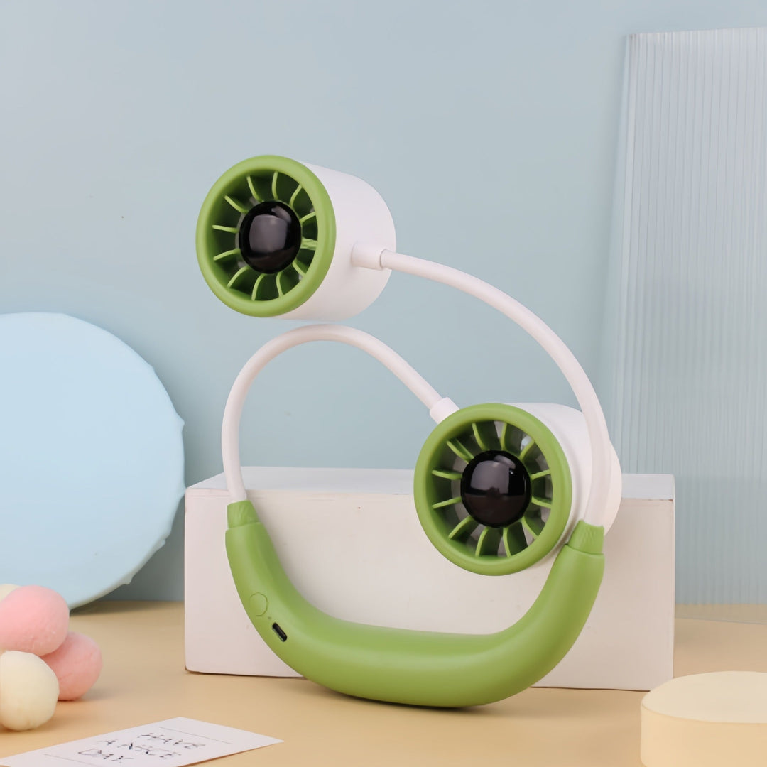 Damen Tragbarer Nackenventilator Doppellüfter für Sport und Alltag 5