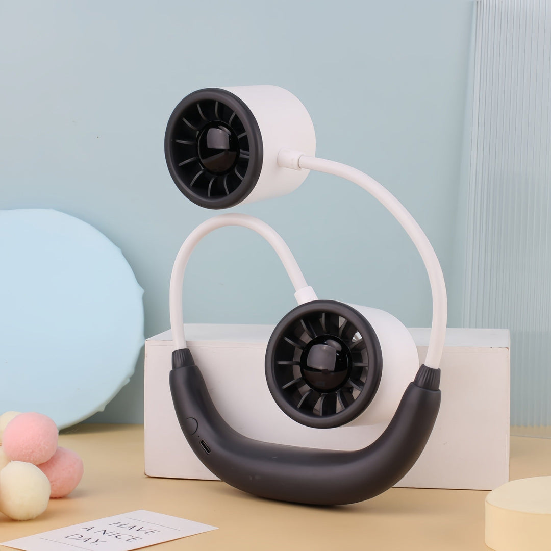 Damen Tragbarer Nackenventilator Doppellüfter für Sport und Alltag 6