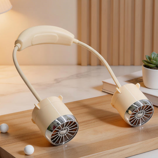 Damen Tragbarer Nackenventilator Flexibles Design für Erfrischung Unterwegs 5
