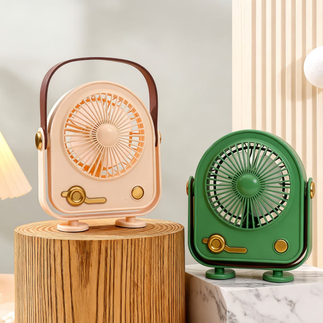 Damen Tragbarer Retro Ventilator Stilvoll und Mobil 3
