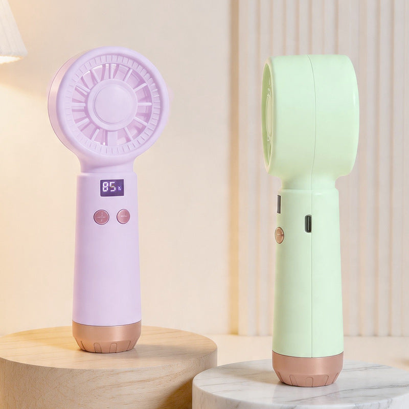 Damen Tragbarer USB-Handventilator mit Temperaturanzeige 2