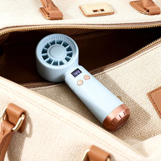 Damen Tragbarer USB-Handventilator mit Temperaturanzeige 4