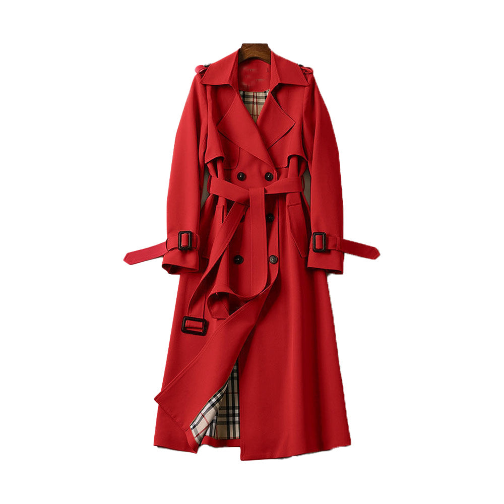 Damen Trenchcoat Doppelknopf-Design 9