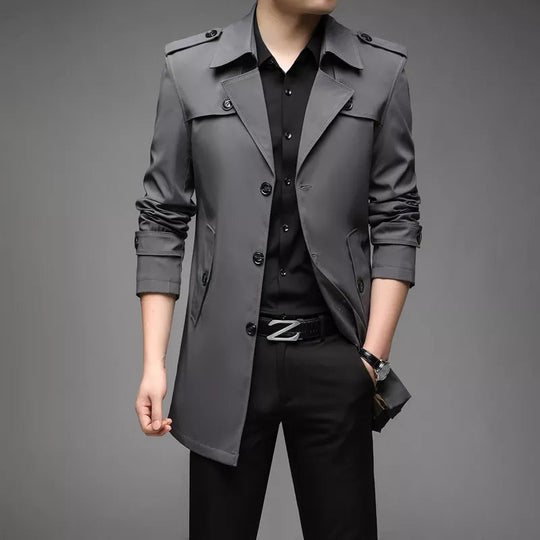 Damen Trenchcoat Eleganter Stil Polyester für Mäntel Damen 4