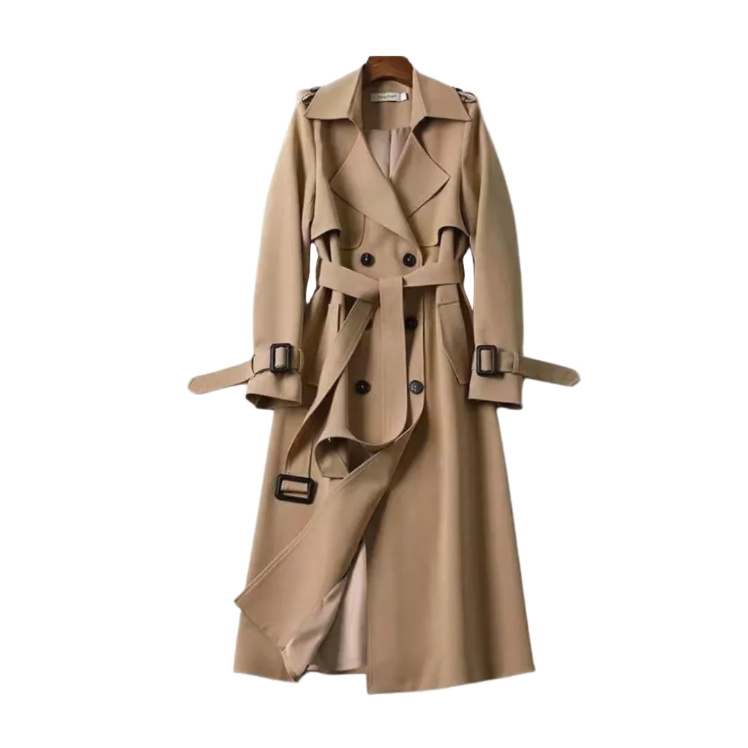 Damen Trenchcoat Klassisch Stilvoll 0