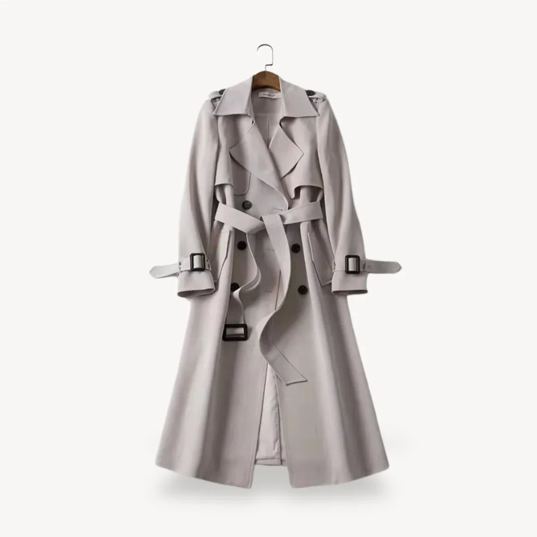 Damen Trenchcoat Klassisch Stilvoll 2