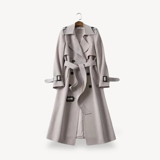 Damen Trenchcoat Klassisch Stilvoll 2