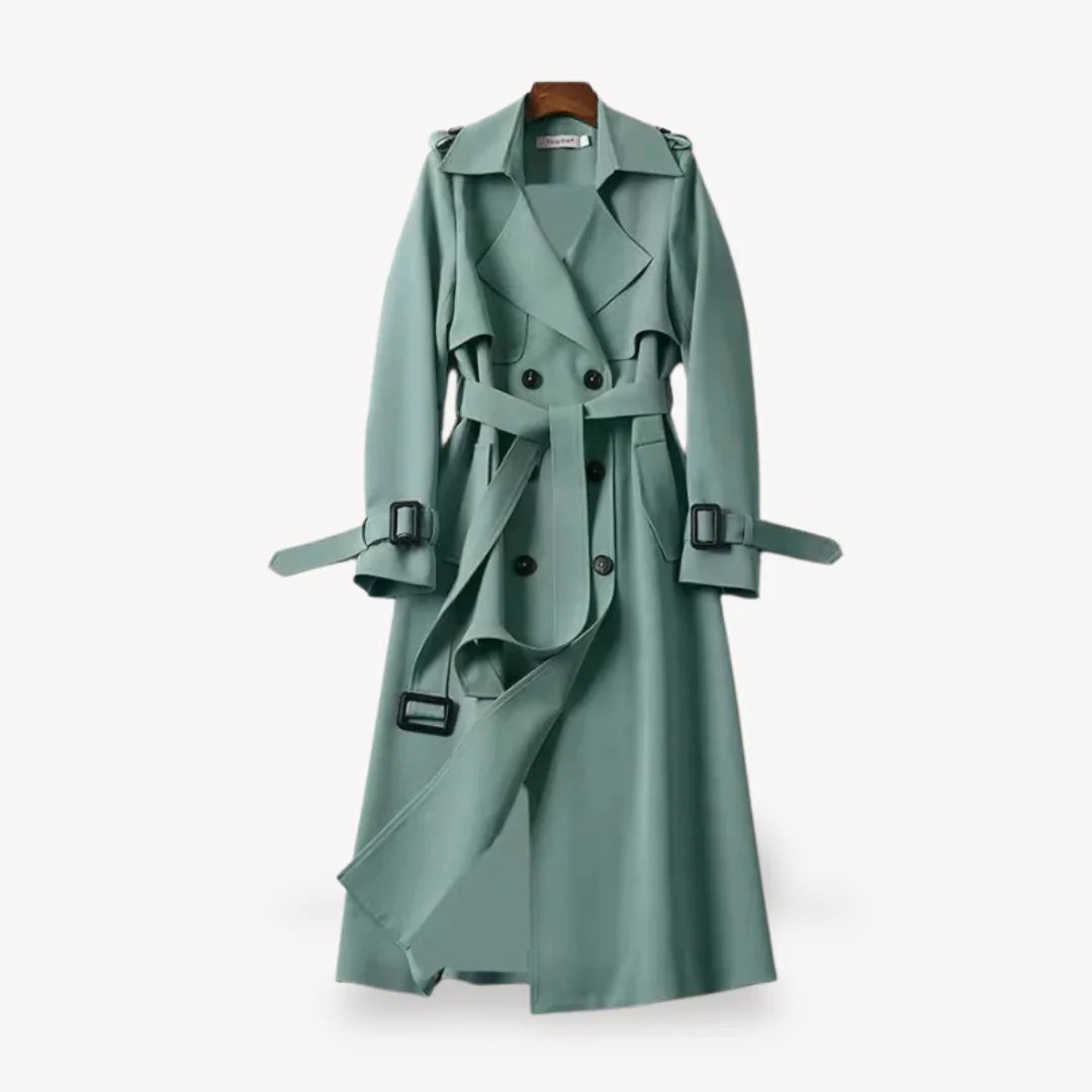 Damen Trenchcoat Klassisch Stilvoll 5
