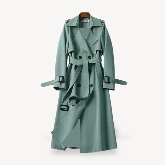 Damen Trenchcoat Klassisch Stilvoll 5