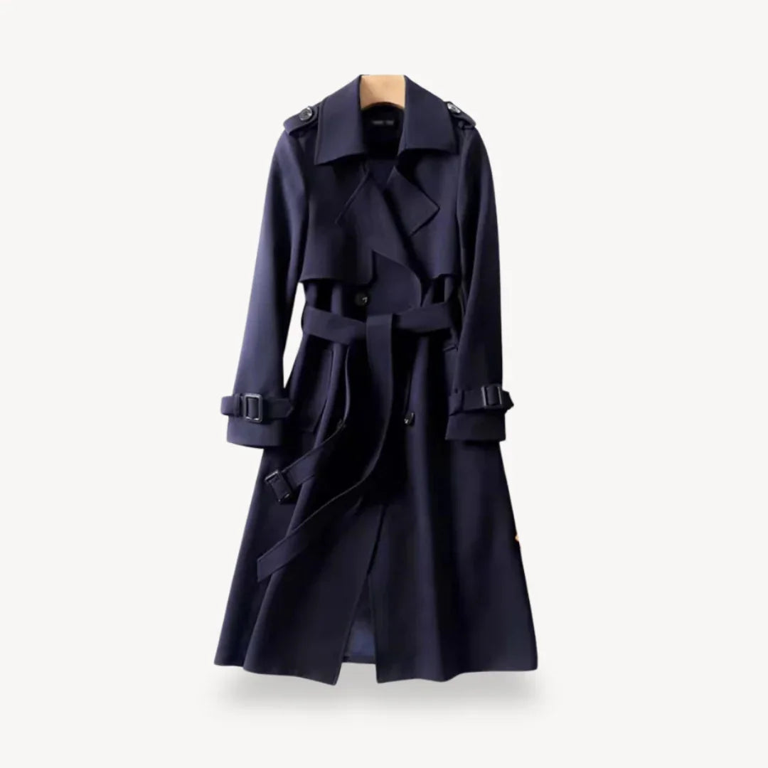 Damen Trenchcoat Klassisch Stilvoll 6