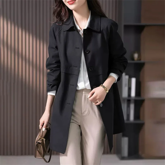 Damen Trenchcoat Klassisch Vielseitig für Büro und Freizeit 3