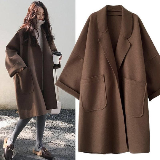 Damen Trenchcoat Oversized Stil 1