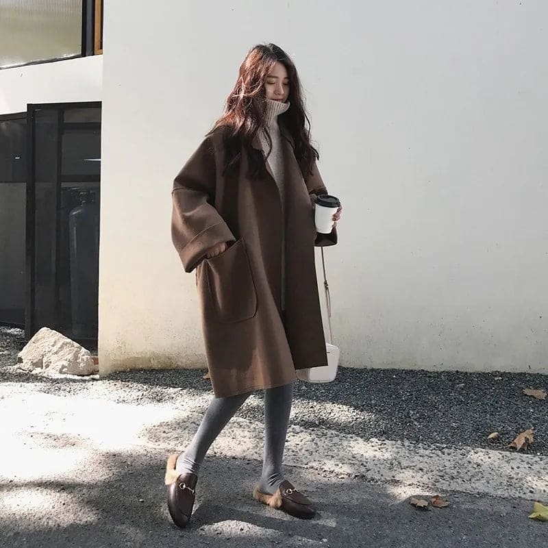Damen Trenchcoat Oversized Stil 2
