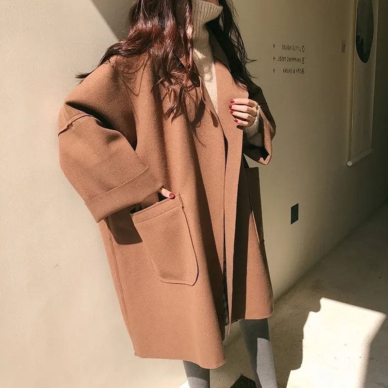 Damen Trenchcoat Oversized Stil 3