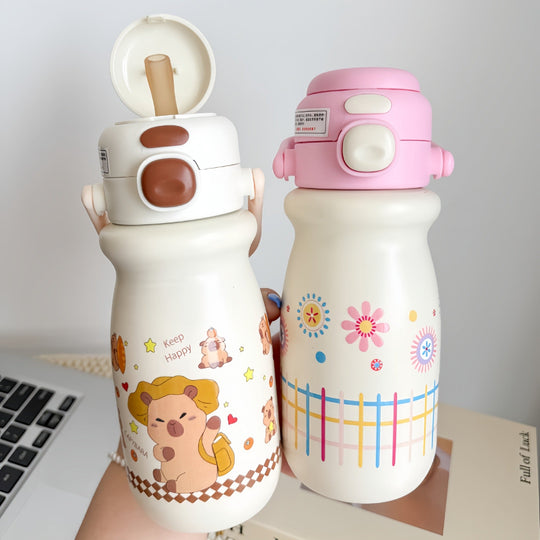 Damen Trinkflasche Erdbeer-Design Isoliert für Unterwegs 1